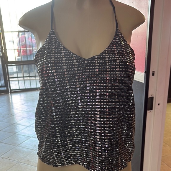 Chelsea28 Silver Sequin Camisole - Picture 2 of 5